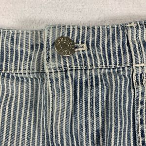 Madewell Walker Mini Stripe Denim Skirt 10